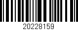 Código de barras (EAN, GTIN, SKU, ISBN): '20228159'