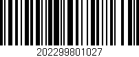 Código de barras (EAN, GTIN, SKU, ISBN): '202299801027'
