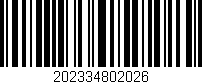 Código de barras (EAN, GTIN, SKU, ISBN): '202334802026'