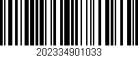 Código de barras (EAN, GTIN, SKU, ISBN): '202334901033'