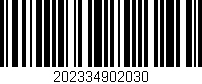 Código de barras (EAN, GTIN, SKU, ISBN): '202334902030'