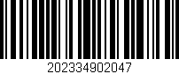 Código de barras (EAN, GTIN, SKU, ISBN): '202334902047'