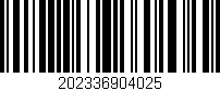 Código de barras (EAN, GTIN, SKU, ISBN): '202336904025'