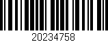 Código de barras (EAN, GTIN, SKU, ISBN): '20234758'