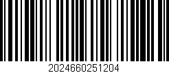 Código de barras (EAN, GTIN, SKU, ISBN): '2024660251204'