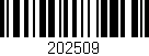 Código de barras (EAN, GTIN, SKU, ISBN): '202509'