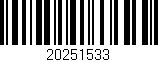 Código de barras (EAN, GTIN, SKU, ISBN): '20251533'