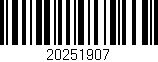 Código de barras (EAN, GTIN, SKU, ISBN): '20251907'