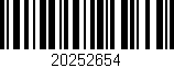 Código de barras (EAN, GTIN, SKU, ISBN): '20252654'