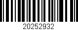 Código de barras (EAN, GTIN, SKU, ISBN): '20252932'