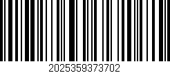 Código de barras (EAN, GTIN, SKU, ISBN): '2025359373702'