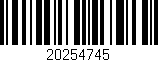 Código de barras (EAN, GTIN, SKU, ISBN): '20254745'