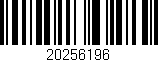 Código de barras (EAN, GTIN, SKU, ISBN): '20256196'