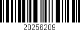 Código de barras (EAN, GTIN, SKU, ISBN): '20256209'