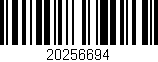 Código de barras (EAN, GTIN, SKU, ISBN): '20256694'