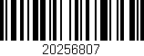 Código de barras (EAN, GTIN, SKU, ISBN): '20256807'