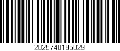 Código de barras (EAN, GTIN, SKU, ISBN): '2025740195029'