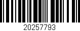 Código de barras (EAN, GTIN, SKU, ISBN): '20257793'
