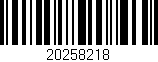 Código de barras (EAN, GTIN, SKU, ISBN): '20258218'