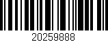 Código de barras (EAN, GTIN, SKU, ISBN): '20259888'