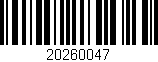 Código de barras (EAN, GTIN, SKU, ISBN): '20260047'