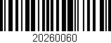 Código de barras (EAN, GTIN, SKU, ISBN): '20260060'