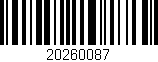 Código de barras (EAN, GTIN, SKU, ISBN): '20260087'