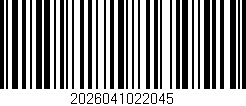 Código de barras (EAN, GTIN, SKU, ISBN): '2026041022045'