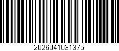 Código de barras (EAN, GTIN, SKU, ISBN): '2026041031375'