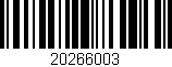 Código de barras (EAN, GTIN, SKU, ISBN): '20266003'