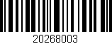 Código de barras (EAN, GTIN, SKU, ISBN): '20268003'