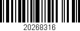 Código de barras (EAN, GTIN, SKU, ISBN): '20268316'