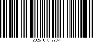 Código de barras (EAN, GTIN, SKU, ISBN): '2026_0_0_220V'
