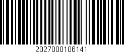 Código de barras (EAN, GTIN, SKU, ISBN): '2027000106141'
