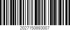 Código de barras (EAN, GTIN, SKU, ISBN): '2027150893007'