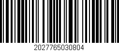 Código de barras (EAN, GTIN, SKU, ISBN): '2027765030804'