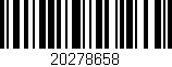 Código de barras (EAN, GTIN, SKU, ISBN): '20278658'