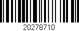 Código de barras (EAN, GTIN, SKU, ISBN): '20278710'