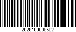 Código de barras (EAN, GTIN, SKU, ISBN): '2028100008502'
