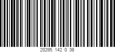 Código de barras (EAN, GTIN, SKU, ISBN): '20285_142_0_38'