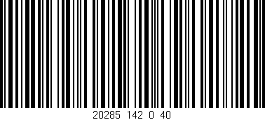 Código de barras (EAN, GTIN, SKU, ISBN): '20285_142_0_40'
