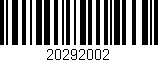 Código de barras (EAN, GTIN, SKU, ISBN): '20292002'