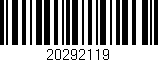 Código de barras (EAN, GTIN, SKU, ISBN): '20292119'