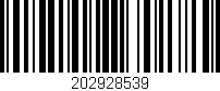 Código de barras (EAN, GTIN, SKU, ISBN): '202928539'