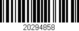 Código de barras (EAN, GTIN, SKU, ISBN): '20294858'