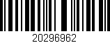 Código de barras (EAN, GTIN, SKU, ISBN): '20296962'