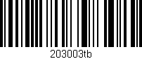 Código de barras (EAN, GTIN, SKU, ISBN): '203003tb'