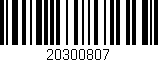 Código de barras (EAN, GTIN, SKU, ISBN): '20300807'