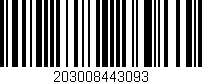 Código de barras (EAN, GTIN, SKU, ISBN): '203008443093'