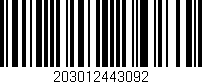 Código de barras (EAN, GTIN, SKU, ISBN): '203012443092'